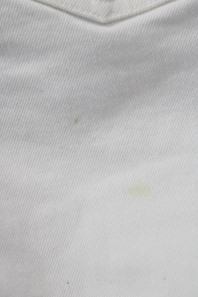 Citizens of Humanity Womens Cropped Straight White Jeans Mid Rise Size 25