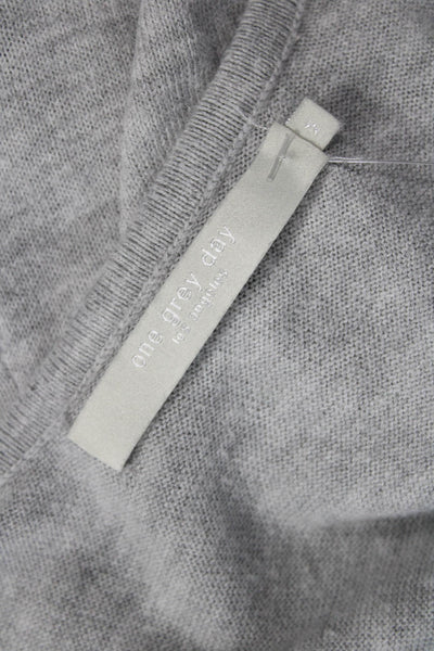 One Grey Day Women Basic Gray Sleeveless Round Neck Tank Size XS