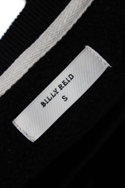 Billy Reid Unisex Pullover Sweatshirts Black Crew Neck Long Sleeve Size S