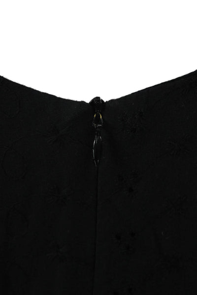 Scoop Women Tank Mini Dress Black Square Neck 100% Cotton Size M