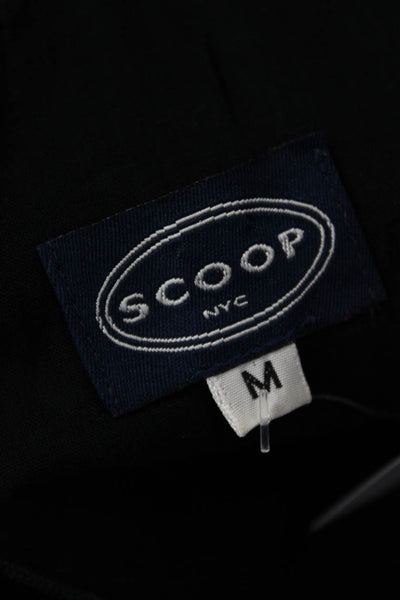 Scoop Women Tank Mini Dress Black Square Neck 100% Cotton Size M
