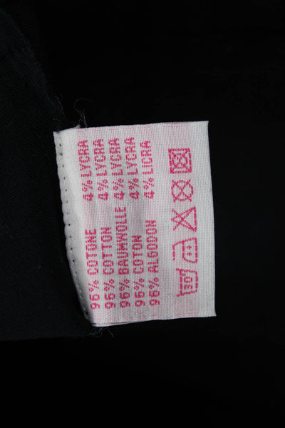 Fourtys Womens Shift Dress Black Cotton Sleeveless Short Classic Size M