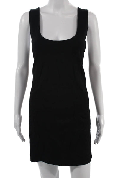 Zara Womens Mini Tank Dress Black Polyester Sleeveless Round Neck Size L