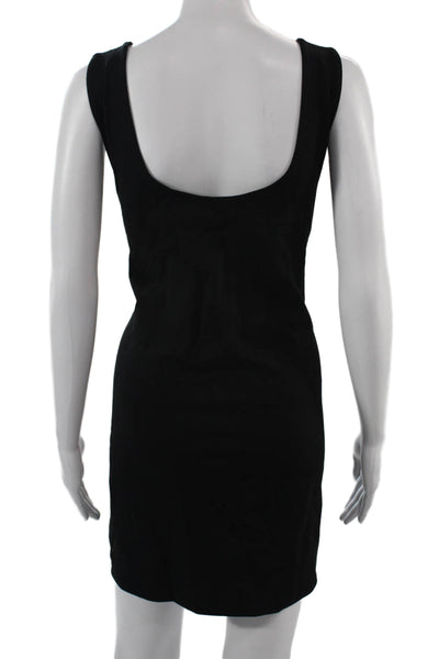 Zara Womens Mini Tank Dress Black Polyester Sleeveless Round Neck Size L