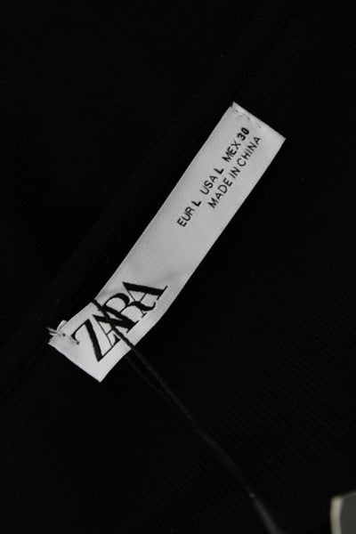 Zara Womens Slip Dress Black Sleeveless 90s Short Size L