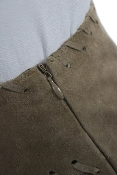 Vent Couvert Womens Mini A-Line Skirt Tan Polyester Rayon Size 40