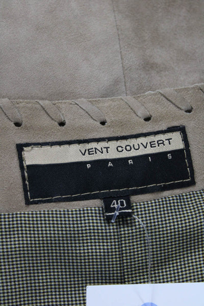 Vent Couvert Womens Mini A-Line Skirt Tan Polyester Rayon Size 40