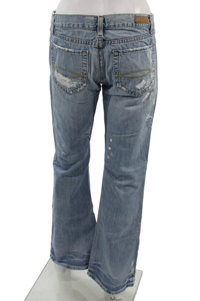 Abercrombie & Fitch Unisex Boyfriend Straight Light Blue Jeans Low Rise Size 6
