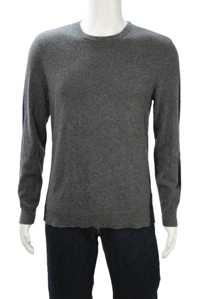 Theory Men Pullover Cashmere Crew Neck Dark Gray Sweater Size L
