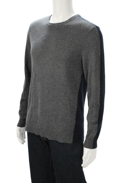 Theory Men Pullover Cashmere Crew Neck Dark Gray Sweater Size L