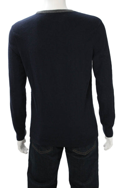 Theory Men Pullover Cashmere Crew Neck Dark Gray Sweater Size L