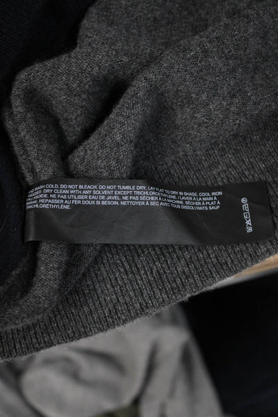 Theory Men Pullover Cashmere Crew Neck Dark Gray Sweater Size L