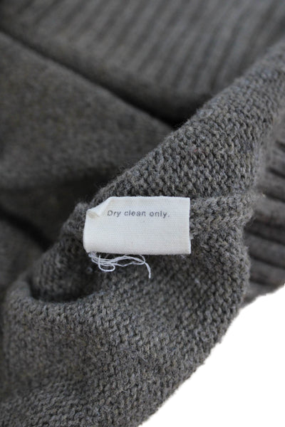 J Crew Mens Brown Cotton Mock Neck Pullover Sweater Long Sleeve Size 2XL