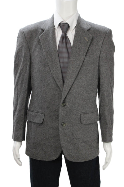 Christian Aujard Mens Gray Camel Hair Blend Sport Coat Classic Size 40