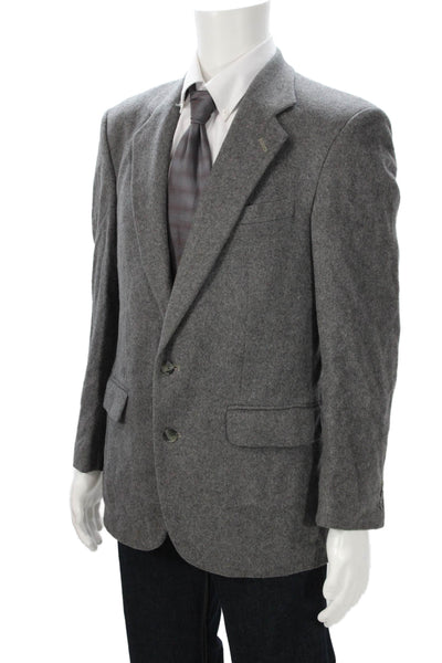 Christian Aujard Mens Gray Camel Hair Blend Sport Coat Classic Size 40