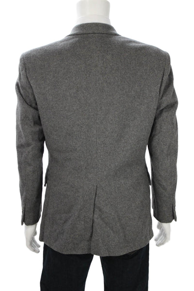 Christian Aujard Mens Gray Camel Hair Blend Sport Coat Classic Size 40