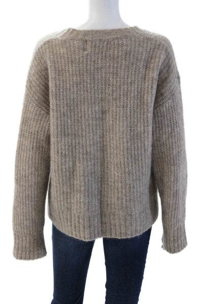 Electric & Rose Unisex Beige Mohair Wool Pullover Sweater Size M