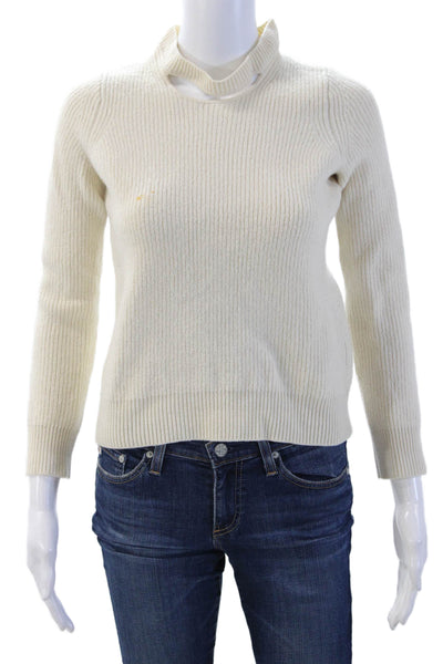 Rag & Bone Jean Unisex Mock Neck Pullover Sweater Beige Wool Nylon Size XS