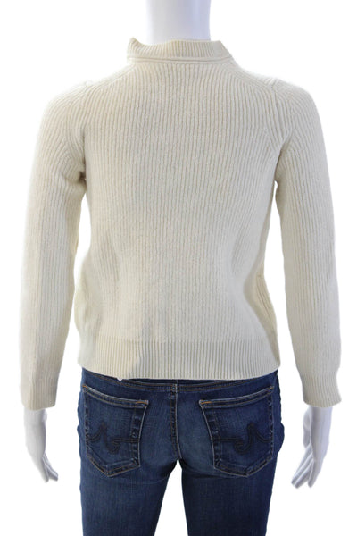 Rag & Bone Jean Unisex Mock Neck Pullover Sweater Beige Wool Nylon Size XS