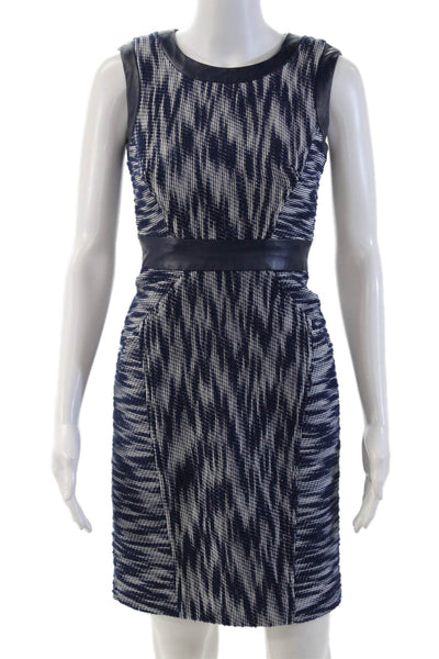 Milly Of New York Women Sheath Dress Dark Blue Sleeveless Knee Length Size 0