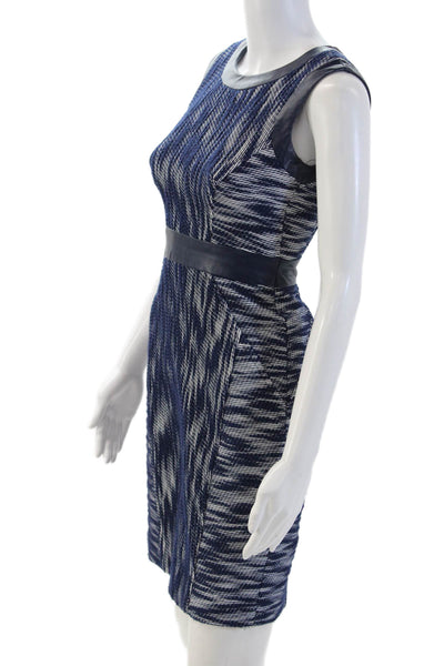 Milly Of New York Women Sheath Dress Dark Blue Sleeveless Knee Length Size 0