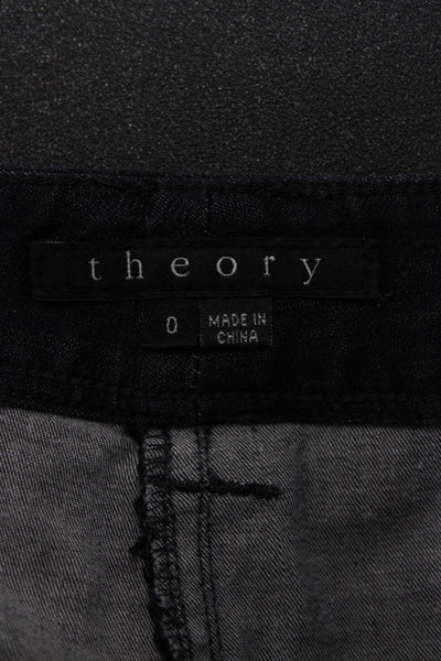 Theory Women Dark Blue Cropped Ankle Pants Size 0