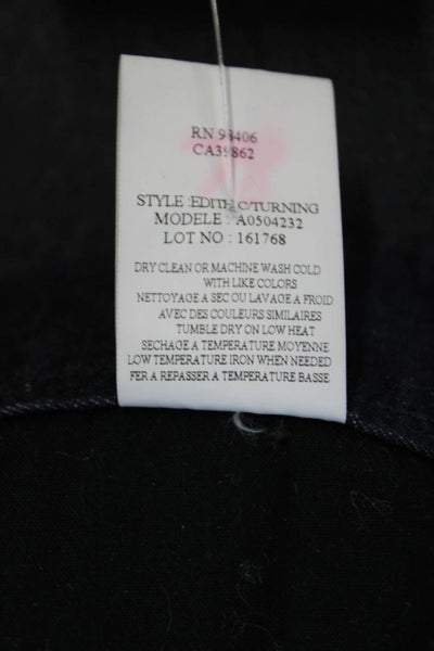Theory Women Dark Blue Cropped Ankle Pants Size 0