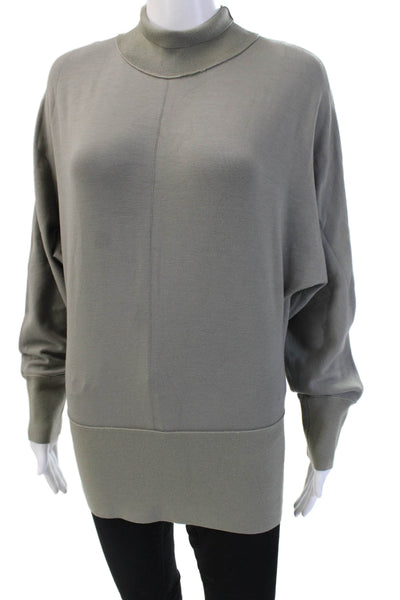 Theory Unisex Pullover Mock Neck Gray Sweater Size M
