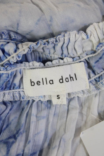 Bella Dahl Women Bohemian Sleeveless High Neck Drawstring Rayon Blouse Size S