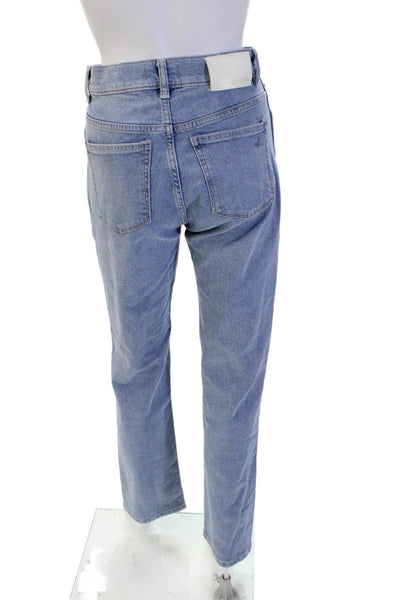 DL1961 Unisex Straight Jeans Light Blue High Rise Button Fly Size 24