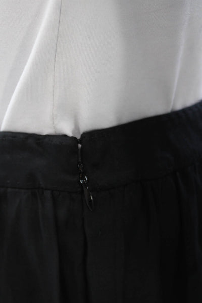 Elie Tahari Women A-Line Mini Silk Black Skirt Size 4