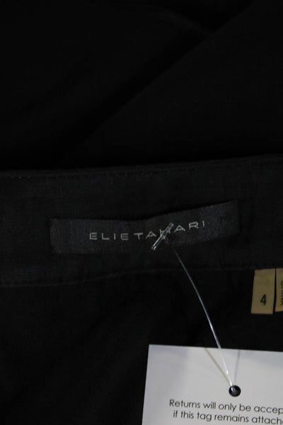 Elie Tahari Women A-Line Mini Silk Black Skirt Size 4