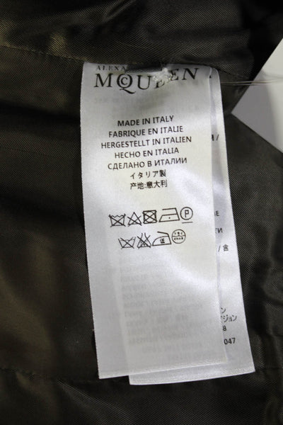Alexander McQueen Women Green Fit & Flare Mini Dress Size 42