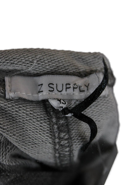 Z Supply Womens Square Neck Gray Camo Jumpsuit Sleeveless Size XS
