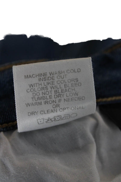 Flying Monkey Women Bootcut Jeans Dark Blue Mid Rise Button Size 26