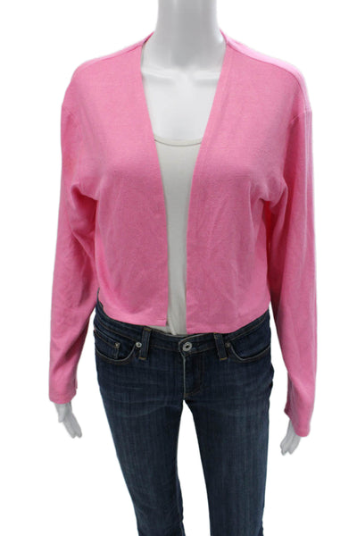 Gab kate Unisex Cardigan Pink Long Sleeve 100% Polyester Solid Size S
