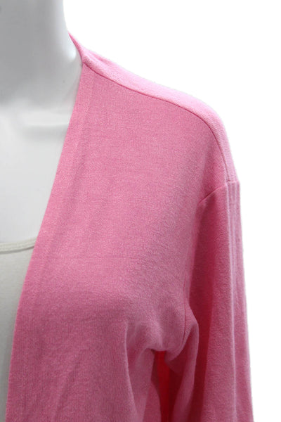 Gab kate Unisex Cardigan Pink Long Sleeve 100% Polyester Solid Size S