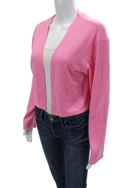Gab kate Unisex Cardigan Pink Long Sleeve 100% Polyester Solid Size S