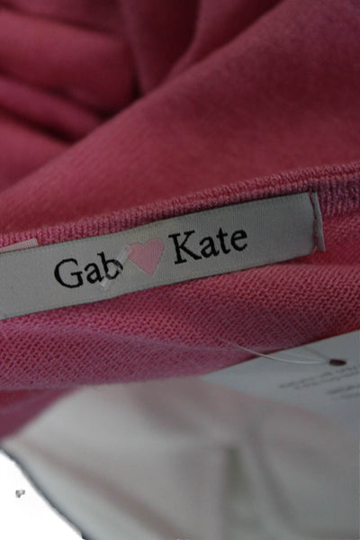 Gab kate Unisex Cardigan Pink Long Sleeve 100% Polyester Solid Size S