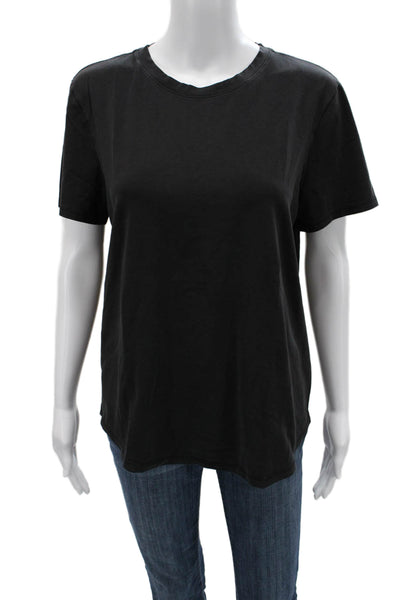 Lululemon Women Black Basic T-Shirt Crew Neck Short Sleeve Size S