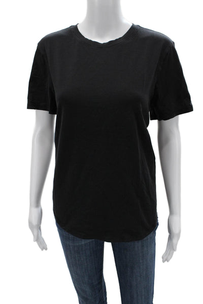 Lululemon Womens Basic Black Cotton Crew Neck Short Sleeve T Shirt Size S