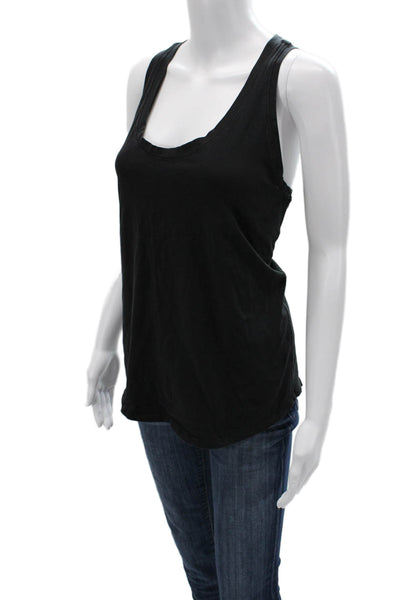 Lululemon Womens Basic Black Cotton Tank Sleeveless Round Neck Size M