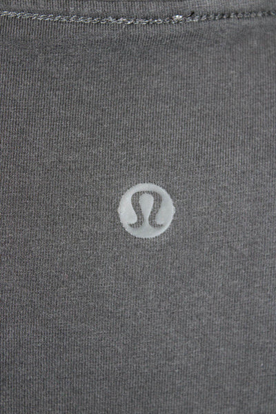 Lululemon Womens Basic Black Cotton Tank Sleeveless Round Neck Size M