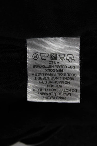 IRO Womens Black Grunge Short Sleeve Round Neck T-Shirt Size L
