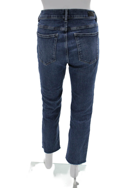 DL1961 Women Cropped Straight Dark Blue Jeans Size 30