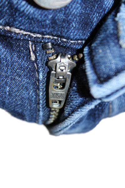 DL1961 Women Cropped Straight Dark Blue Jeans Size 30