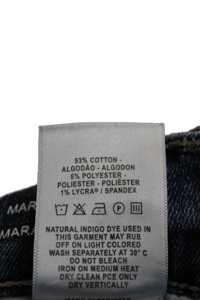 DL1961 Women Cropped Straight Dark Blue Jeans Size 30
