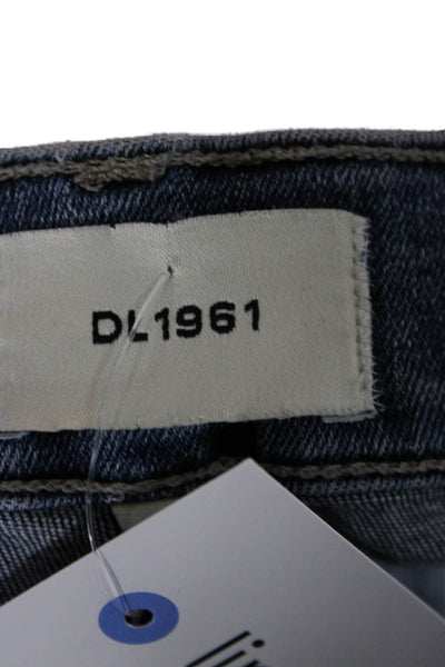 DL1961 Women Cropped Straight Dark Blue Jeans Size 30