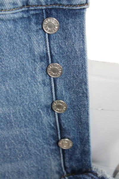 Agolde Womens Cropped Mom Jeans Blue High Rise Size 29