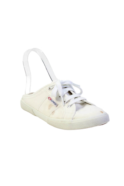 Superga Womens Canvas Slide On Sneakers White Size 37.5 7.5